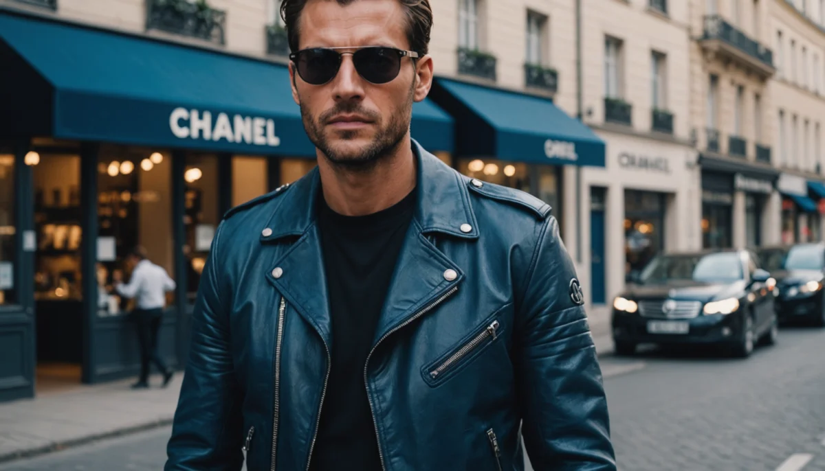 Street Style Homme : Look Biker en Cuir et Parfums Audacieux Équivalents à Bleu de Chanel